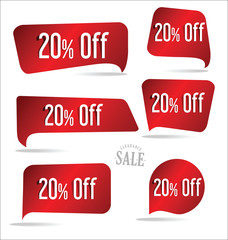 20 percent off red sticker collection