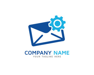 Fototapeta premium Mail Gear Control Logo