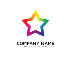 Creative Rainbow Star Logo