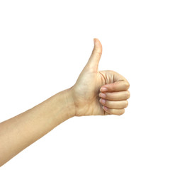 thumbs up handon isolate