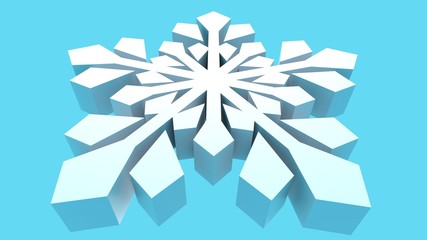 Snowflakes in blue background