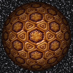 Abstract decorative magic sphere, metal - pattern