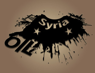 illustration of oil production in Syria