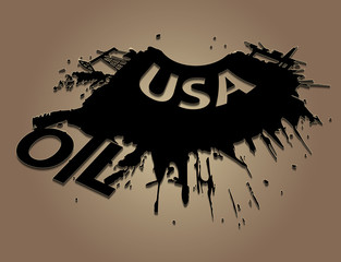 illustration of oil production by the United States