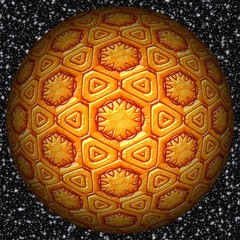 Abstract decorative magic sphere, metal - pattern