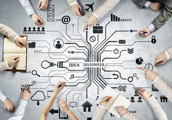 Obraz premium Creative work of business team