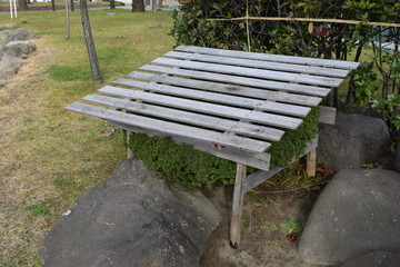 雪囲い／雪国の山形県で、雪囲い風景を撮影した写真です。本格的な降雪期を前に、雪の重みから植木の枝を守る、冬の風物詩です。
