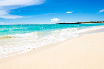 Sea, beach, seascape. Okinawa, Japan.