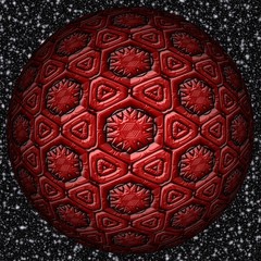 Abstract decorative magic sphere, metal - pattern