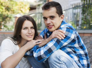 Fototapeta premium Young happy couple