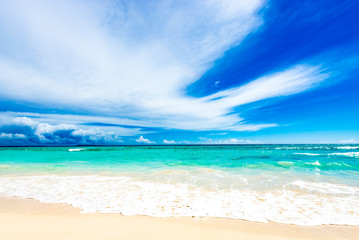 Fototapeta na wymiar Sea, beach, seascape. Okinawa, Japan.