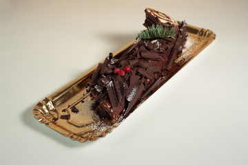 yule log made of chocolate
