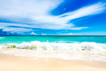 Sea, beach, seascape. Okinawa, Japan.