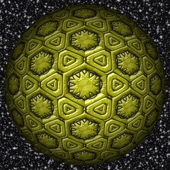 Abstract decorative magic sphere, metal - pattern