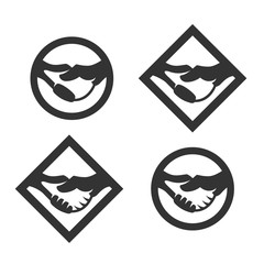 Business handshake logo