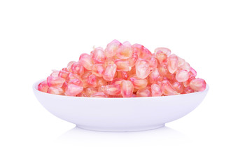 Ripe pomegranates isolated on a white background