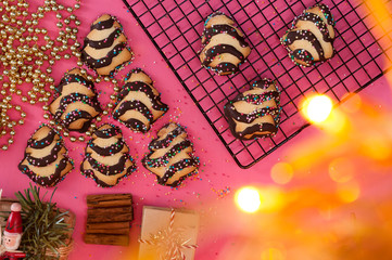 Biscotti di Natale glassati al cioccolato