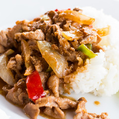 Stir fried pork with pickled bean curd