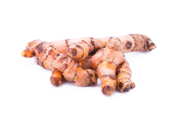 turmeric on white background
