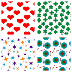 Set of children's seamless patterns. Vector EPS10