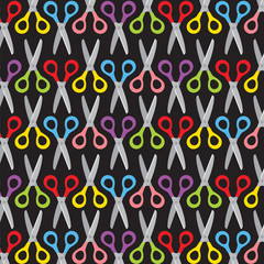 Scissors Pattern Vector Illustration.