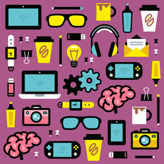 Graphic designer seamless pattern