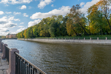 River Fontanka in St. Petersburg, view of the Summer garden