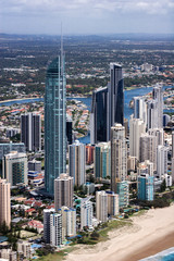 Fototapeta premium The center of a big coastal city