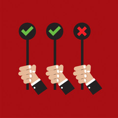 Yes And No Vector Illustration.