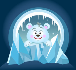 Illustration of cute Polar Bear