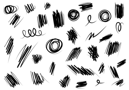 Hand-drawn design elements collection