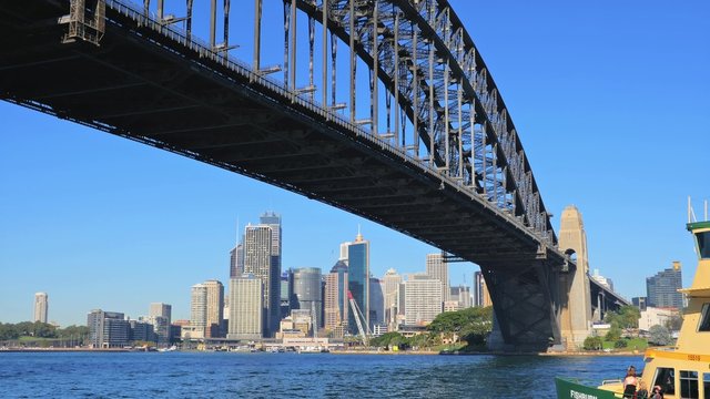 Ferry and Sydney Harbour Bridge