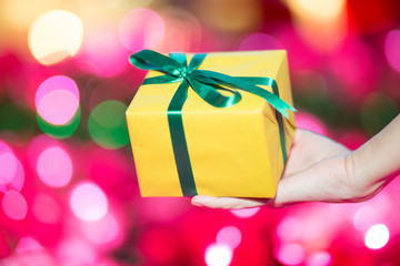 gift boxes on abstract background