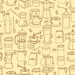 Coffee seamless pattern