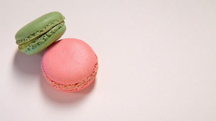 A color Macaroon, Pink and green