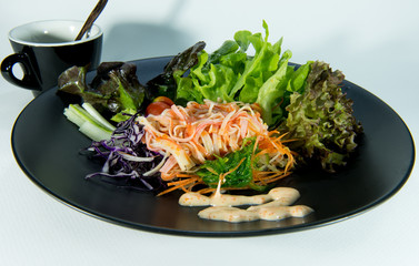 Crab salad healthy food for weight control.