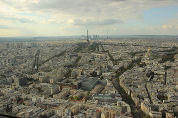 Paris, view of the city from the Montparnasse Tower