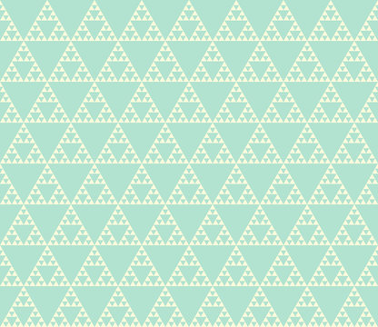 Seamless vector pattern of self-similar triangle constructions. Triangular fractal, four levels of similarity.