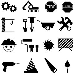 Construction icon set