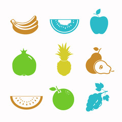 Vector food black icon set