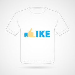 T-shirt with funny print on white background. Vector  print.