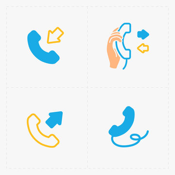 Phone colorful icons, vector illustration.