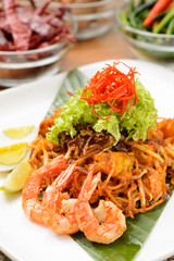 Indian friend noodle also known as Mee Goreng Malaysia
