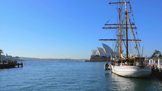 Tall Ship, Sydney Harbour, 4k
