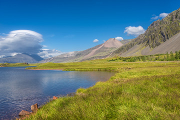 Naklejka na ściany i meble Natural landscape on Iceland, summer time, 2015