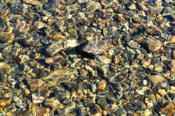 Background of river pebbles.