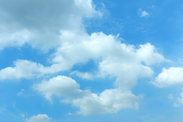Naklejka na ściany i meble Background beautiful blue sky with white clouds