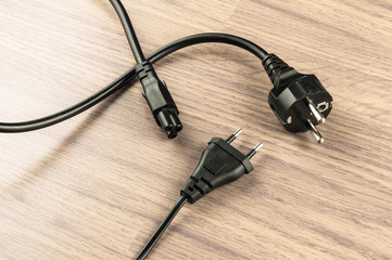 Various types of electrical plug