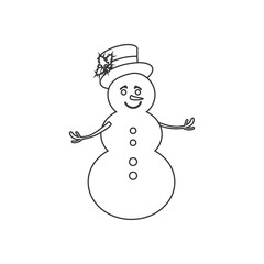 Snowman icon vector