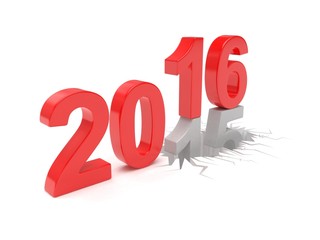 2015-2016 change new year 2016 isolated